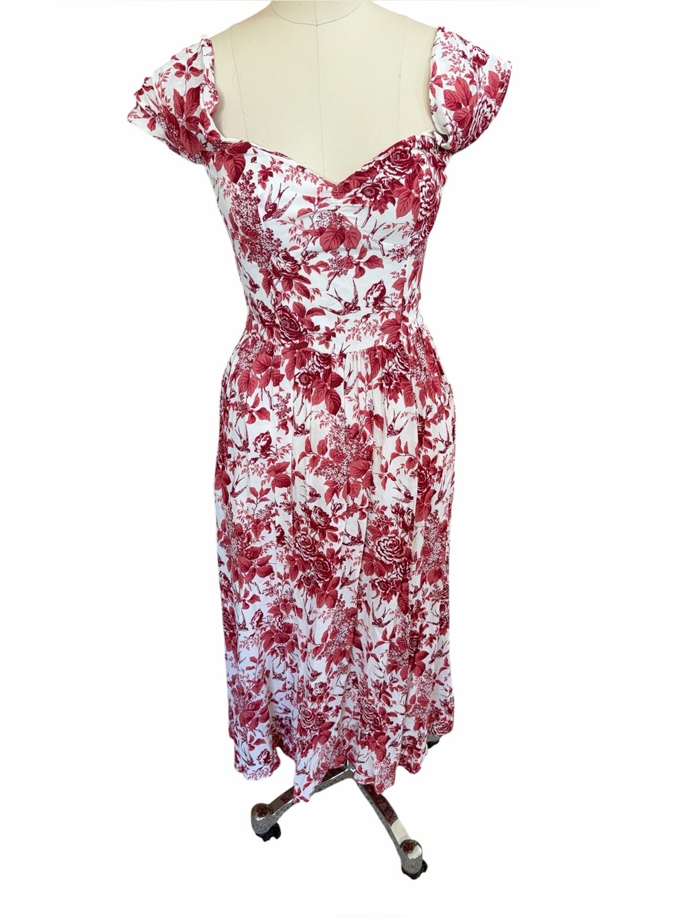 Reformation Violet Off the Shoilder midi dress size 6 - Picture 3 of 7